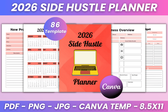 2026 Side Hustle Planner KDP Interior: A Comprehensive Guide for Entrepreneurs and Creatives