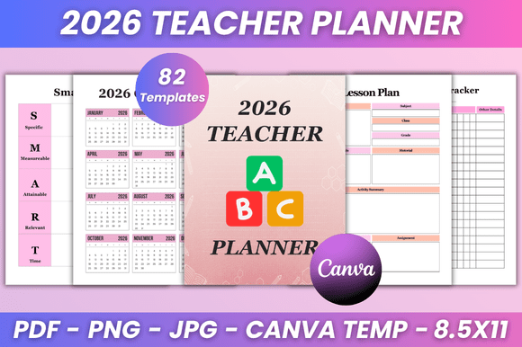 2026 Teacher Planner Kdp Interior