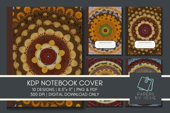 Brown Mandala KDP Notebook Cover