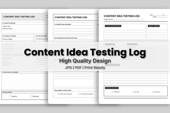 Content Idea Testing Log KDP Interior: A Comprehensive Guide for Publishers and Creators