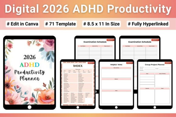 Digital 2026 ADHD Productivity Template