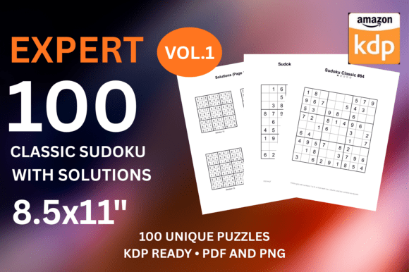 Expert Sudoku Vol 1 - KDP Interior