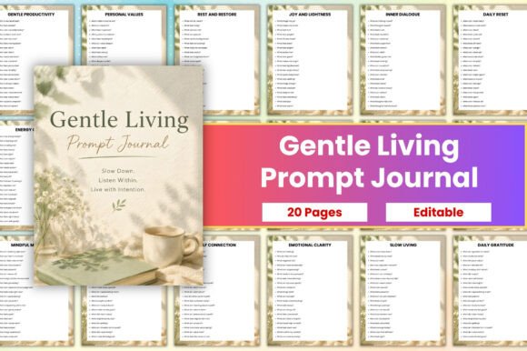 Gentle Living Prompt Journal