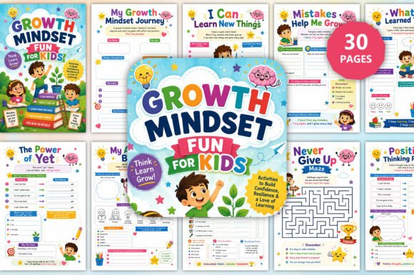 Growth Mindset Fun for Kids Workbook: Building Resilience Through Play