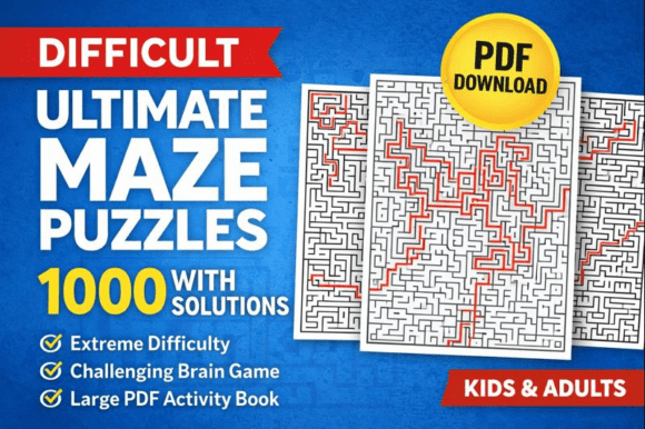Hard Maze Puzzles – 1000 with Answers: A Comprehensive Guide to Enhancing Cognitive Skills
