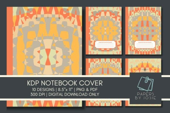 Orange Mandala KDP Notebook Cover