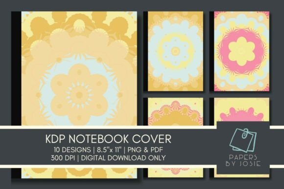 Pink Yellow Mandala KDP Notebook Cover