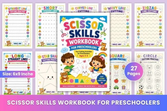 Scissor Skills Workbook for Preschoolers