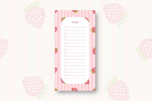 Strawberry To Do List Template