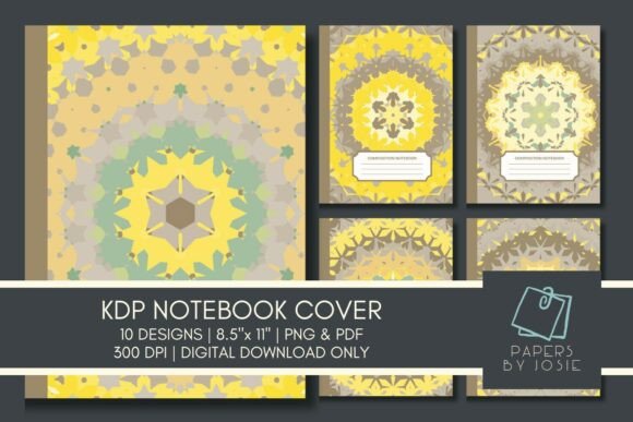 Yellow Brown Mandala KDP Notebook Cover: A Unique Option for Content Creators